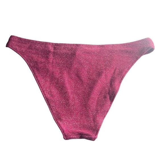 Good American 7 4X Plus Classic Bikini Swim Bottoms Hawaiian Pink Metallic NWT - Picture 2 of 7